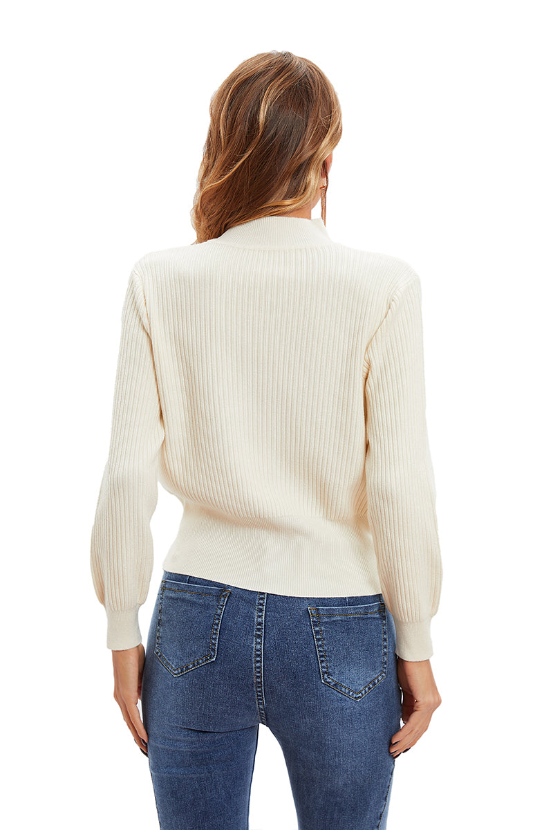 Coin neck sweater