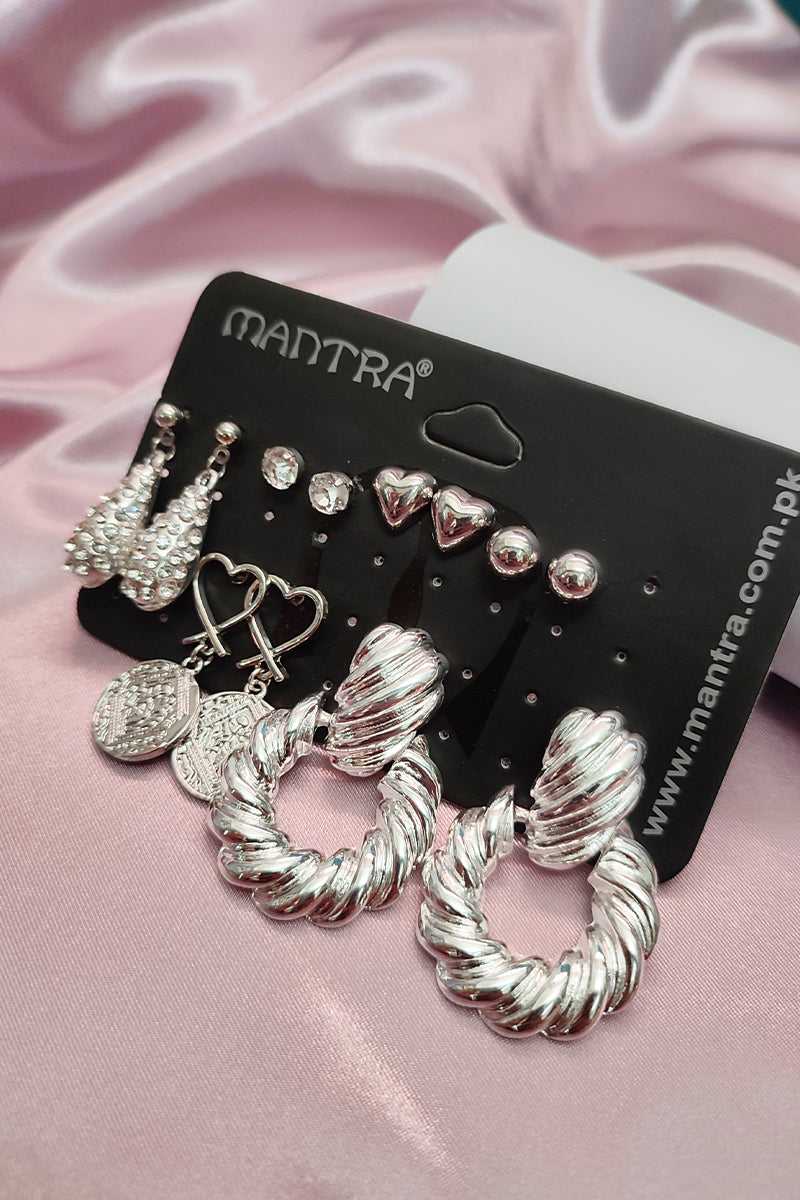 silver earring set
