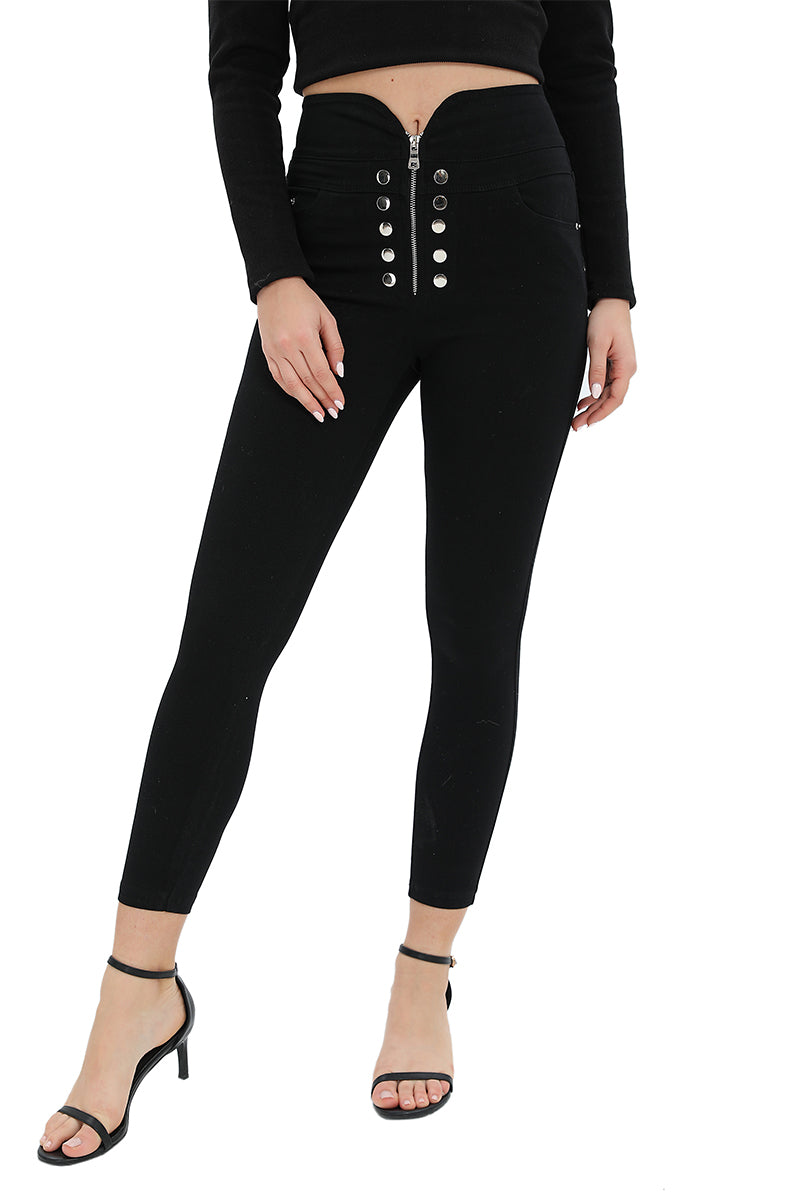 Jeggings with Zipper & buttons
