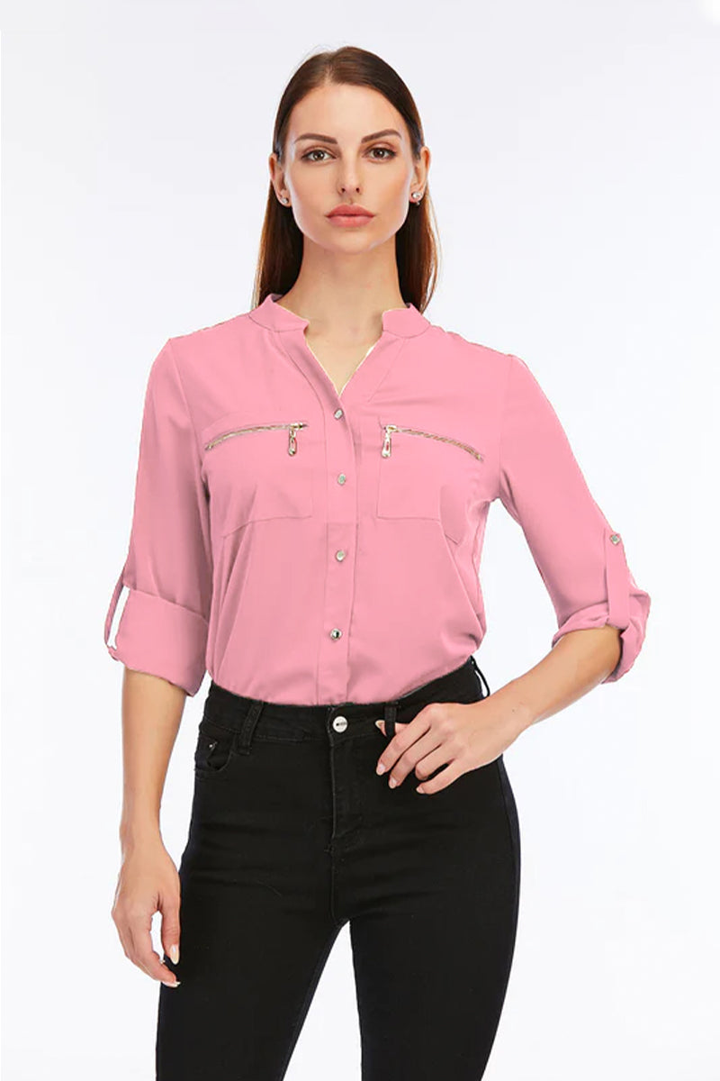 Blouse With Zip Pocket