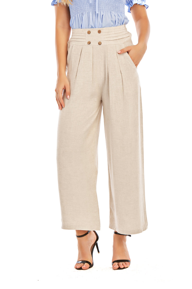 FLOWY PANTS WITH BUTTONS