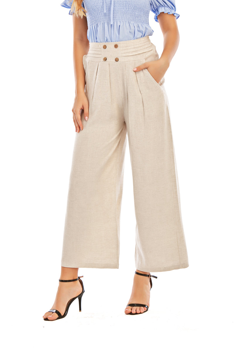 FLOWY PANTS WITH BUTTONS