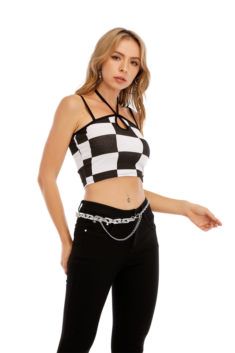 Black and White Checked Tank