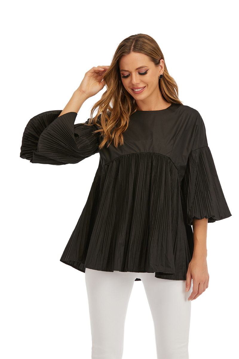 Pleated long top