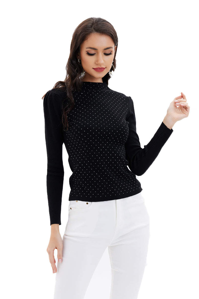Studded sweater top