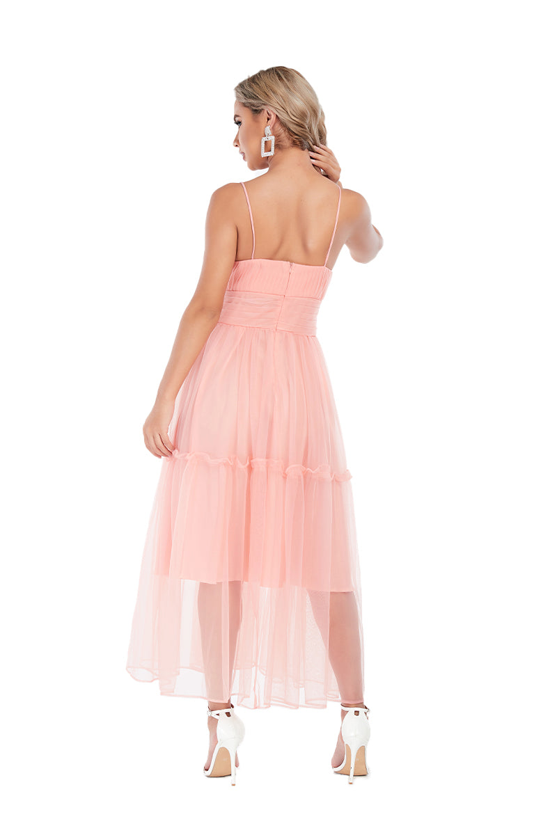 Pink net dress