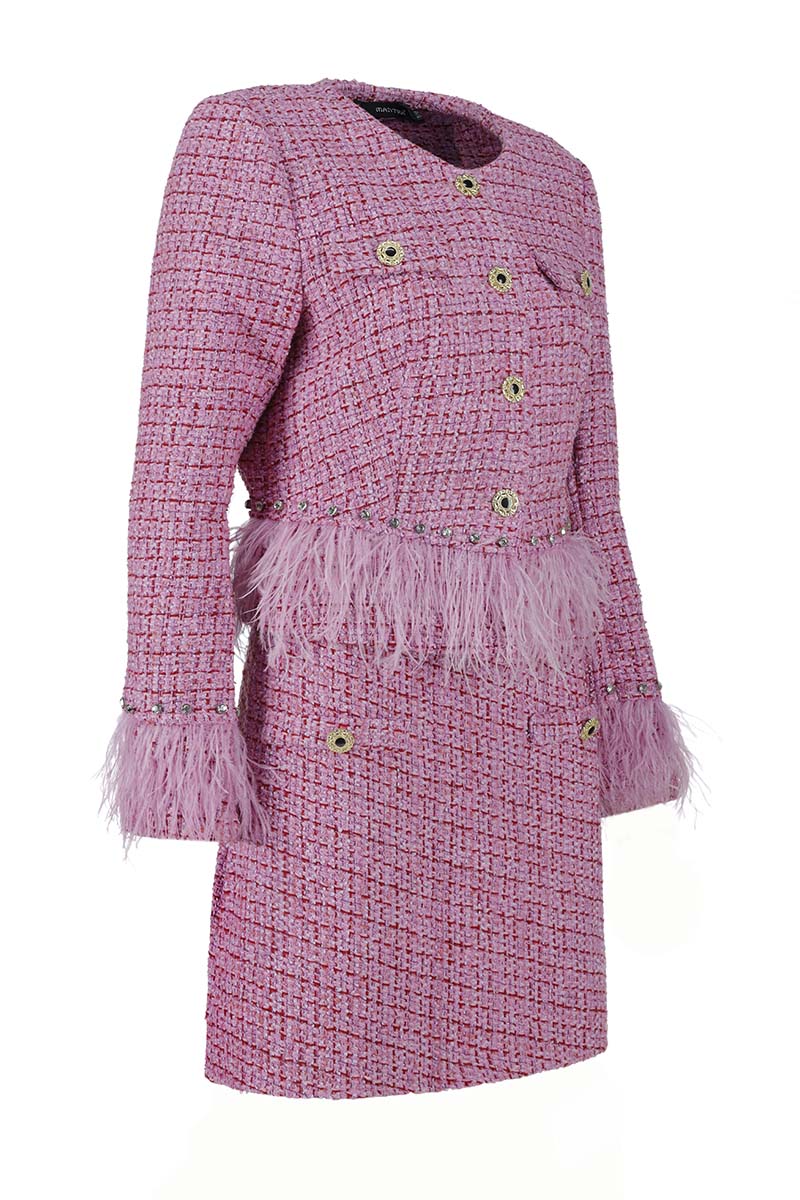 Pink tweed set