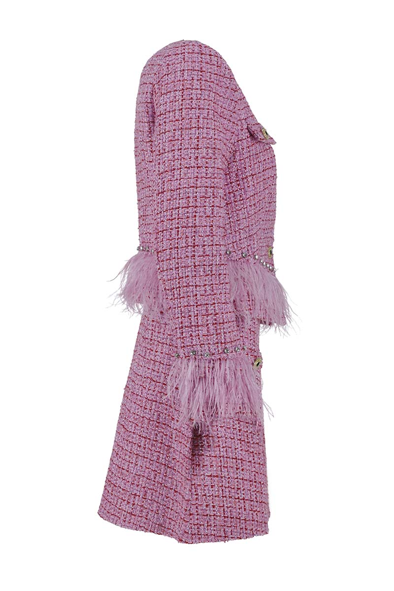 Pink tweed set
